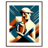 une touche rétro intérieur affiche Art Déco football américain cadeau idéal amateurs sport design vintage encadré espace