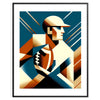 une touche rétro intérieur affiche Art Déco football américain cadeau idéal amateurs sport design vintage encadré espace