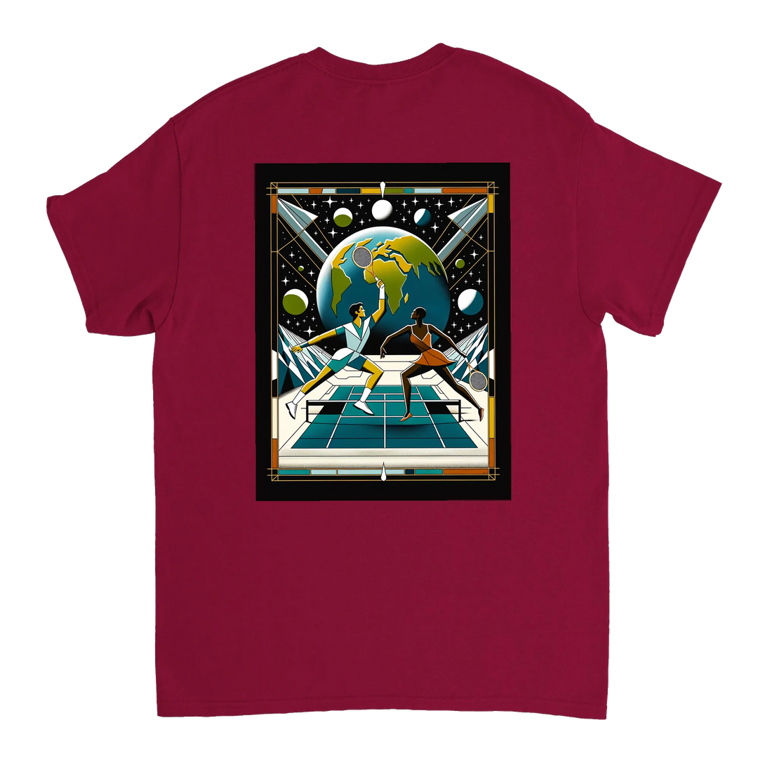 T-shirt Tennis Moon, design único que combina amor pelo ténis com um toque celestial. Confortável e estiloso, disponível em v