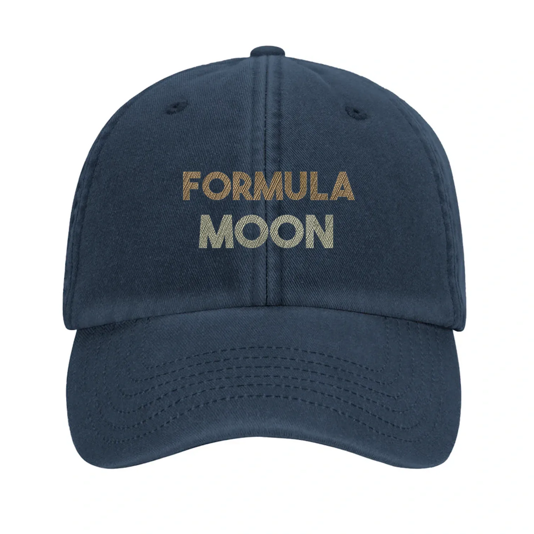 Cappellino vintage Formula 1 Moon con design ricamato, realizzato in cotone lavato al 100%, con visiera pre-curvata e chiusur