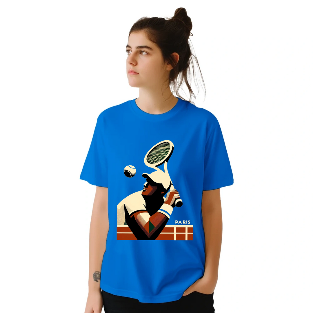 T-shirt de ténis elegante e confortável, ideal para jogar ou ver o jogo. Disponível em vários tamanhos