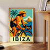 Affiche Ibiza 20 vibrante teintes vertes rouges une touche dynamique décoration amateurs cyclisme style disponible dimensions 50x70 30x40 espace version