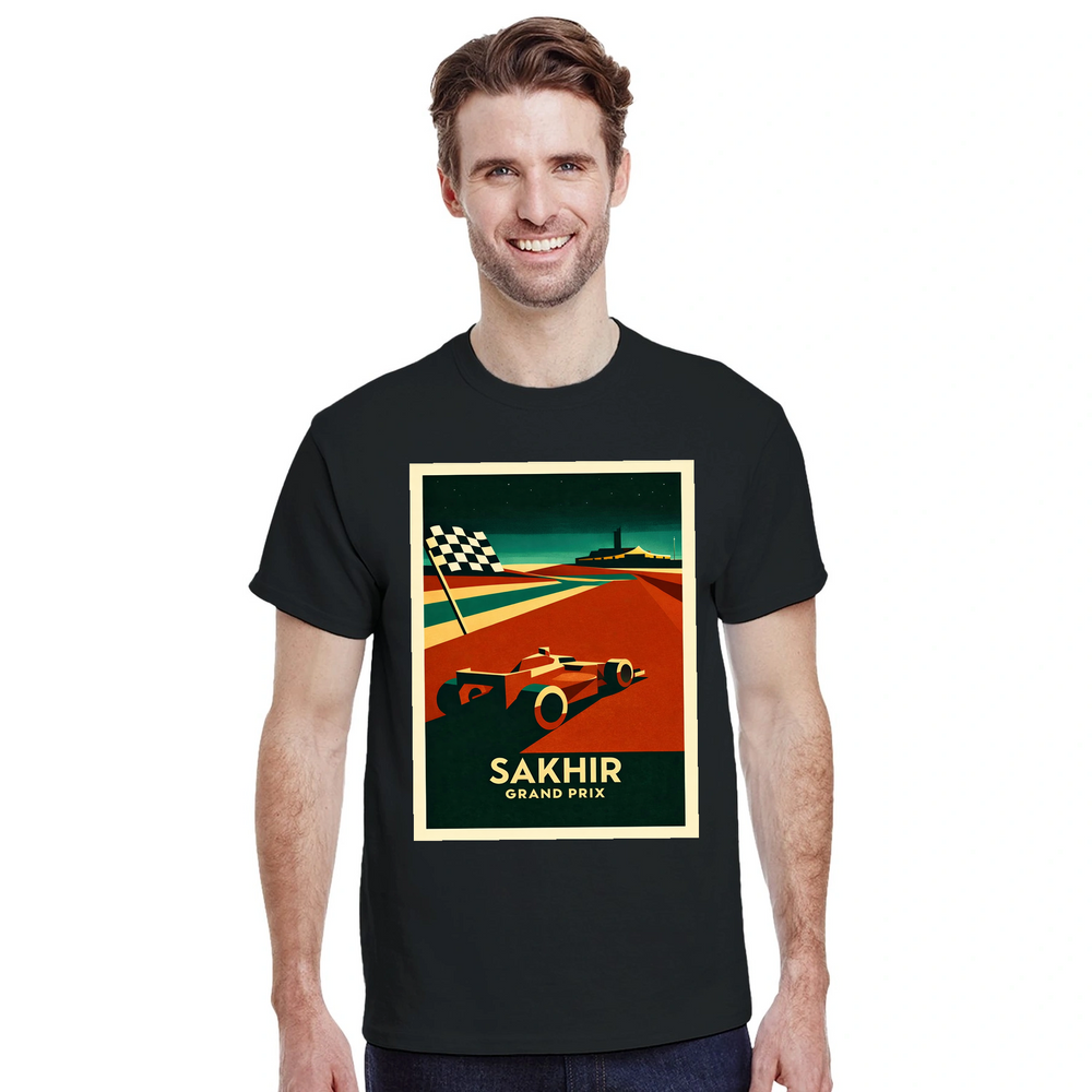 T-shirt ready style Sakhir Bahrain F1 t shirt eye design Grand Prix tee perfect motorsport fans casual wear today love racing premium cotton comfort