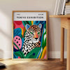 vibrant world art Leopard Yayoi Kusama poster bold orange green hues essence contemporary creativity enthusiasts collectors convenience