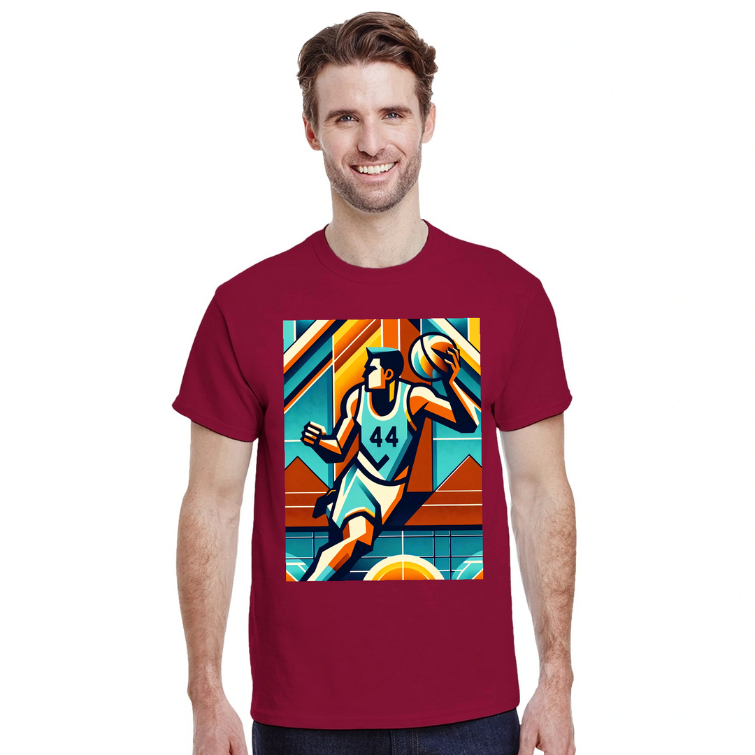 T-shirt T - shirt unique thème basketball parfait passionnés sport design dynamique style terrain occasion pièce garde-robe amour jeu taille S M L XL XXL