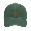 Vintage Tennis Paris Legend Cap mit gesticktem Design, aus 100% gebürsteter Baumwolle, lässiger Look mit vorgekrümmtem Schirm