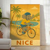 whimsical charm Kid Elephant Cycling poster playful gray vibrant green hues kids rooms nurseries delightful design measures touch joy space