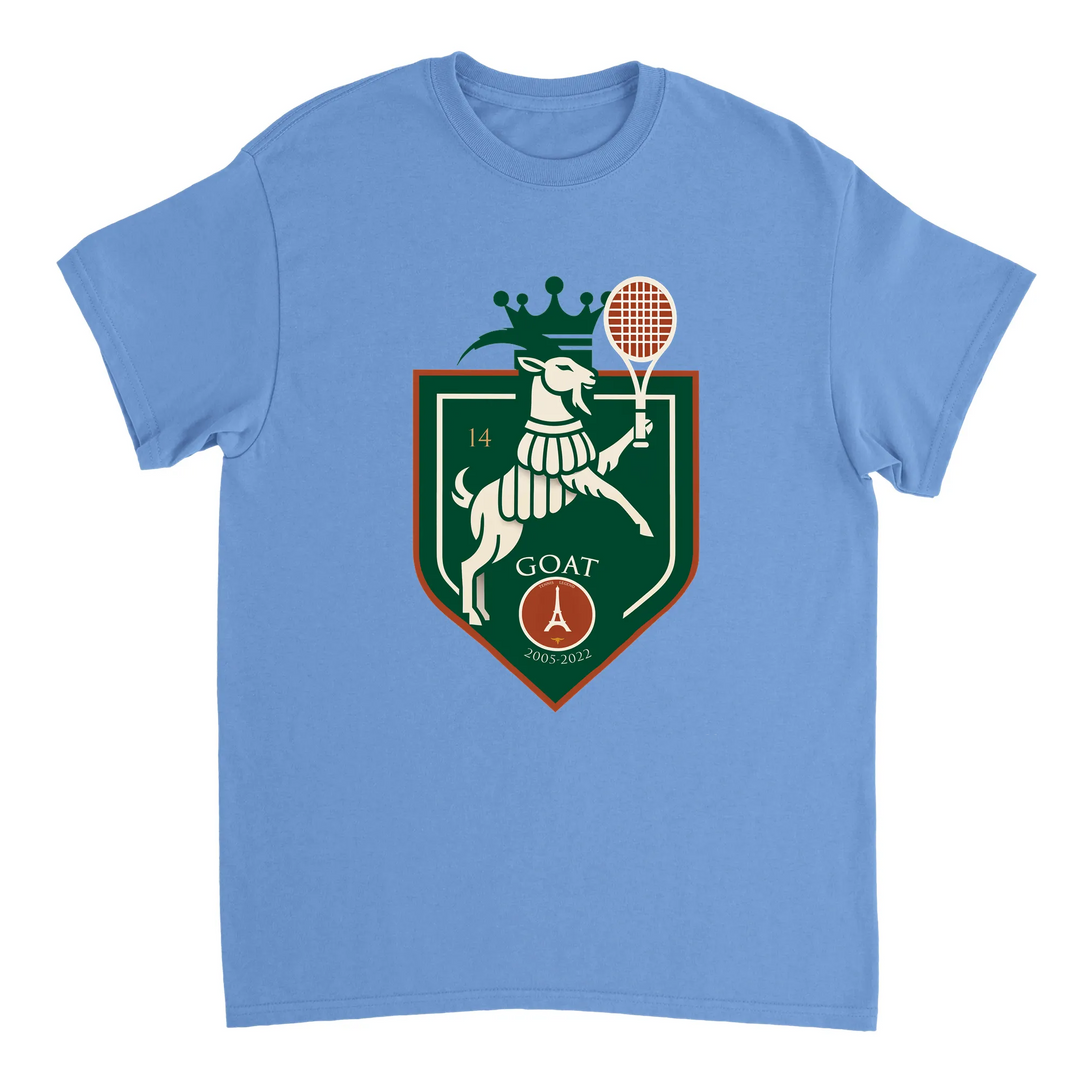 T-shirt exclusivo em homenagem a Rafa Nadal, feito em algodão premium, ideal para fãs de ténis