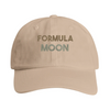 Gorra vintage bordada con motivo luna Fórmula 1, diseño de perfil bajo