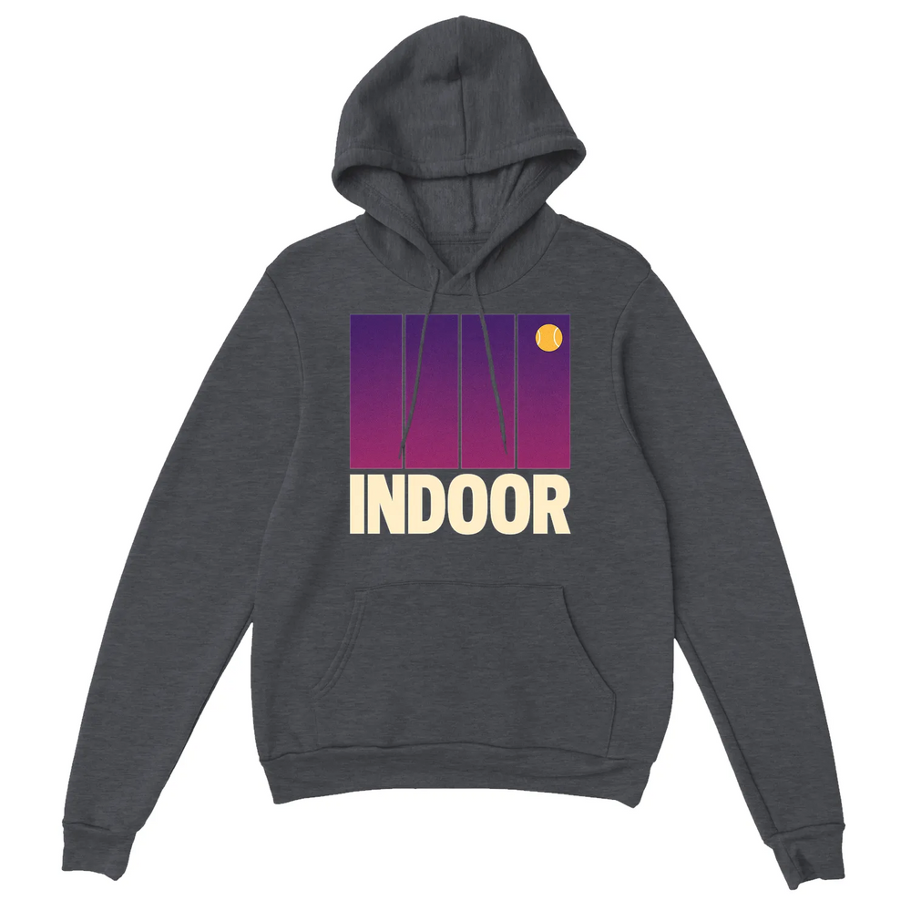 comfort court Indoor Tennis Hoodie 42 thick pullover soft 50/50 cotton polyester blend hood drawstring air jet fabric smooth feel cuffs today ultimate casual style