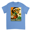 Image Light Blue de Paris Cubist Tennis Tshirt [color:light-blue] [view:front]