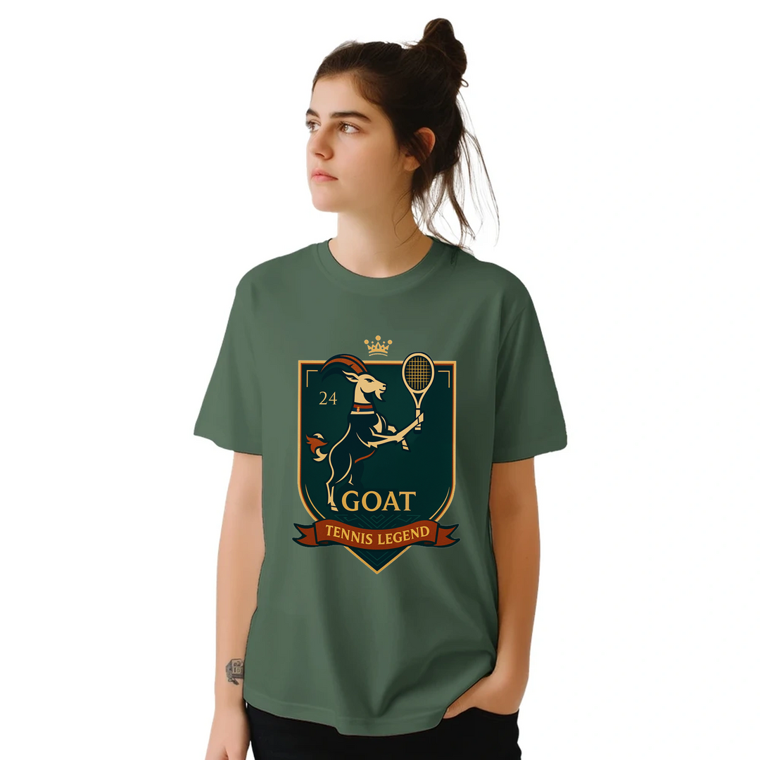 Camiseta exclusiva "Tennis GOAT Nole" para fãs de Novak Djokovic, confeccionada em algodão de alta qualidade para conforto e