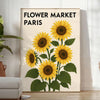 exquisite Flower Market Paris Botanical 15 poster blend vibrant greens yellows vintage timeless beauty perfect art print multiple sizes A4 cm A0