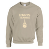 Paris Tennis Sweater unmatched comfort style soft 50 % cotton polyester blend thick sweatshirt air jet spinning pilling double needle stitching rib spandex classic unisex cut suits