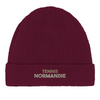 Image Burgundy de Beanie Tennis Normandie 2  - Cotton Bio, Embroidered Design