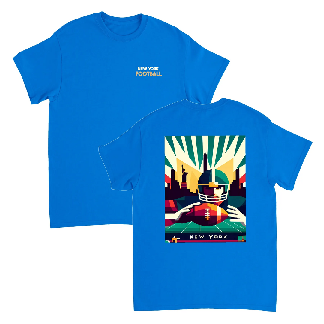 T-shirt New York Football, perfetta per i fan e per chi ama la moda, realizzata in cotone resistente e con un design audace c