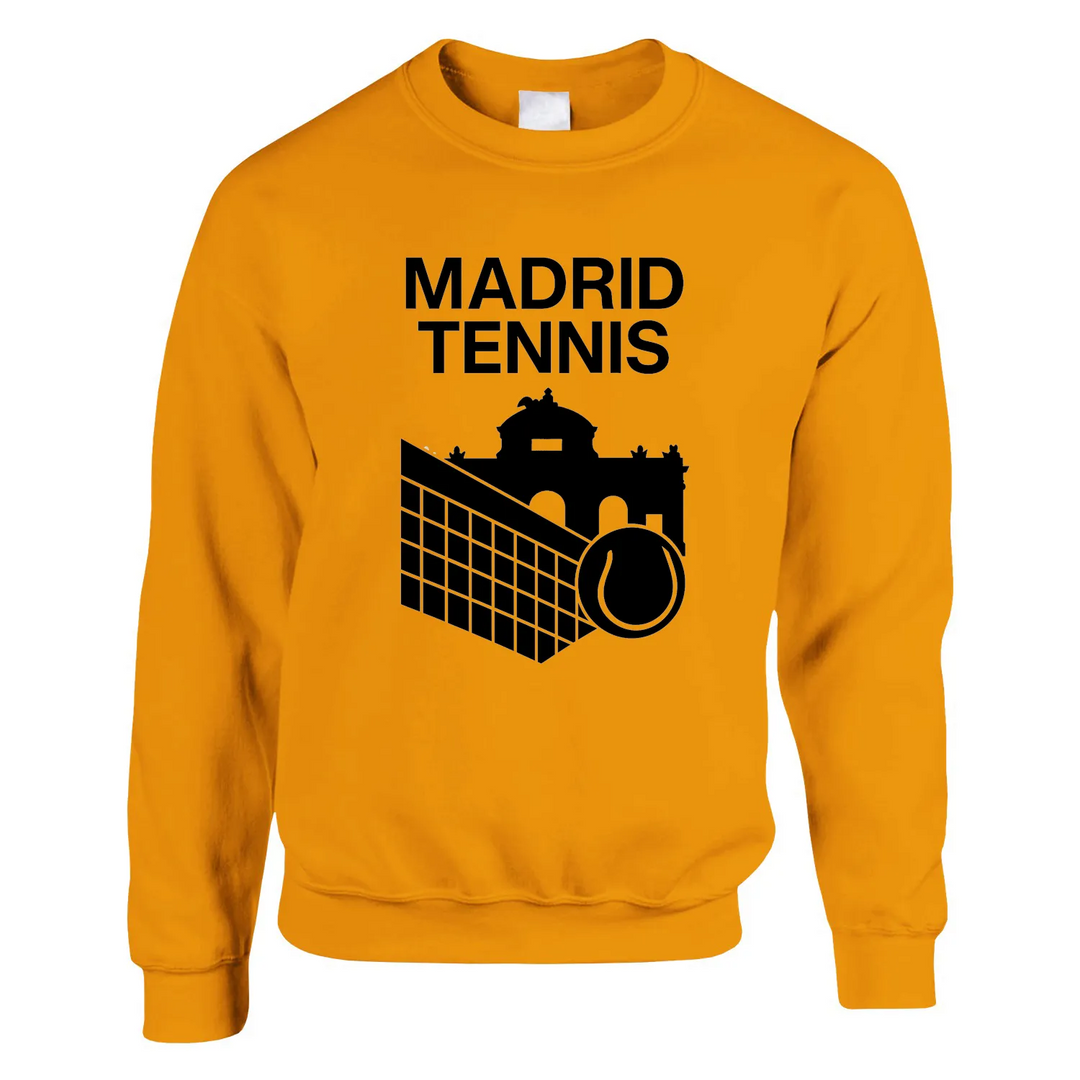 Madrides tenisa džemperis, kas nodrošina komfortu un stilu, izgatavots no 50/50 kokvilnas un poliestera, ar mīkstu un izturīg