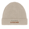 Image Sand de Beanie Tennis Paris Legend  - Cotton Bio, Embroidered Design