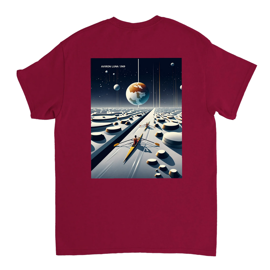 Ein einzigartiges T-Shirt mit einem faszinierenden Design, das die Schönheit des Mondes und das nächtliche Meer einfängt. Ide