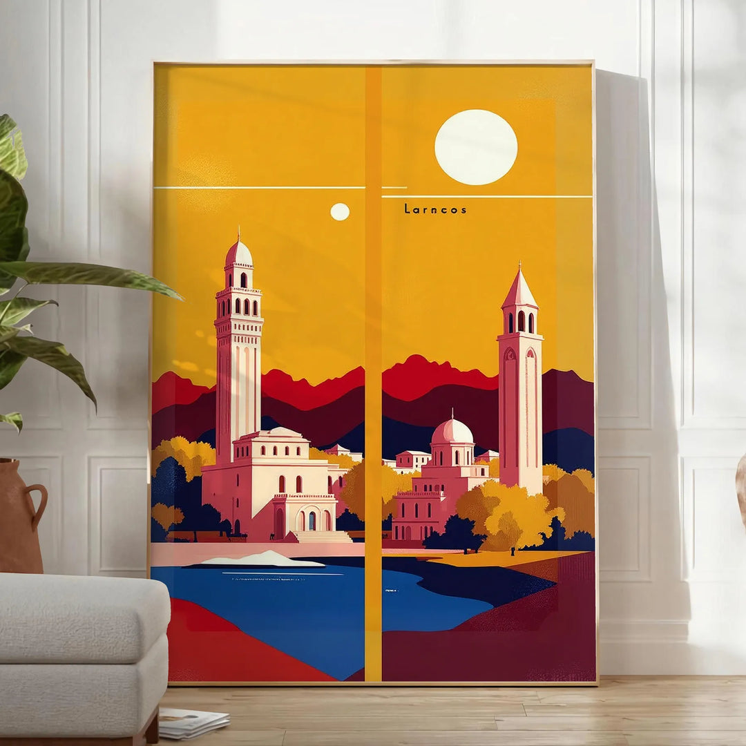 Image supplémentaire de Larnaca Cyprus Art Déco Vintage Poster