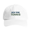 Vintage broderad New York Tennis 2-design på bomullskeps, låg profil