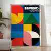 vibrant Bauhaus poster bold blue red shapes timeless design sizes art print perfect space unframed edition captivating