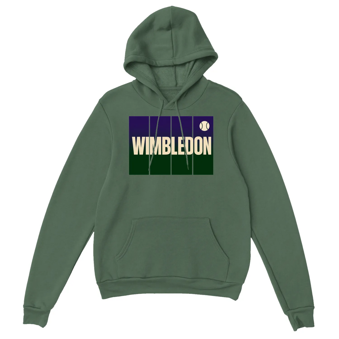 Sudadera Wimbledon Tennis, cómoda y elegante, con capucha forrada, bolsillo frontal y puños acanalados