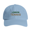 Vintage London Tennis keps broderad med låg profil och böjd skärm