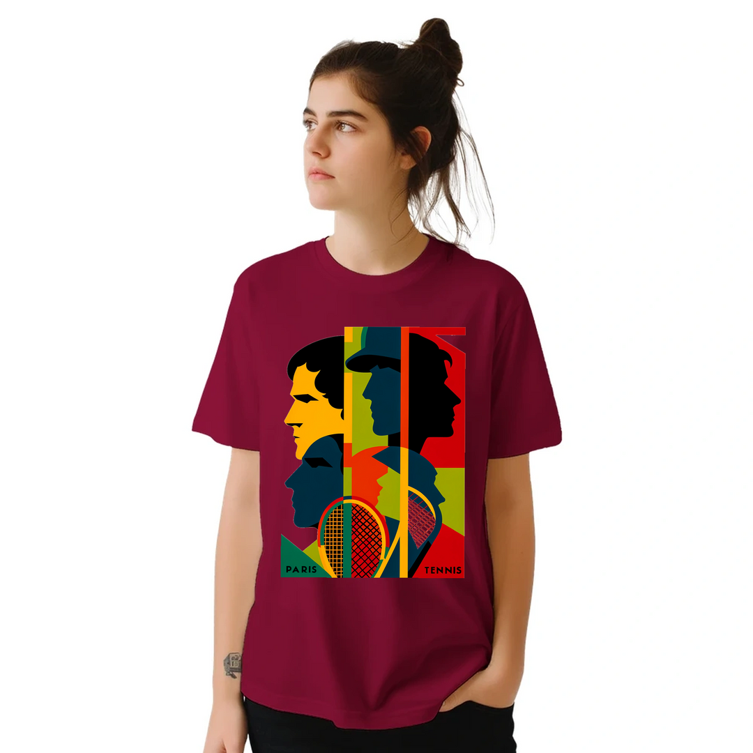 テニス愛好者にぴったりのトーナメントテニスTシャツ。スタイリッシュなデザインで、コートでも観客席でも活躍します。快適なコットン素材で、あなたのワードローブに欠かせない一着です。