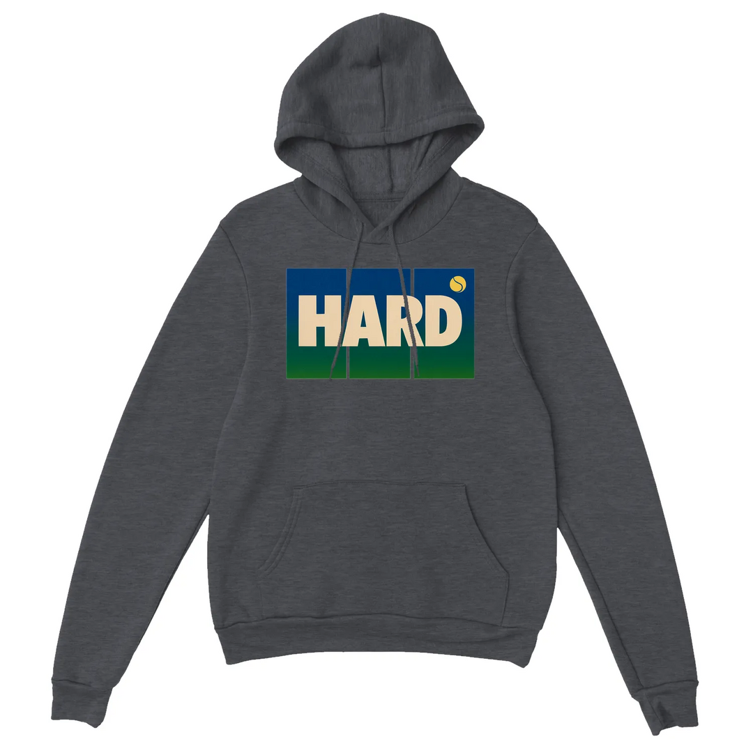 Sudadera Hard Tennis 3, cómoda y gruesa, mezcla de 50% algodón y 50% poliéster, con capucha forrada y puños acanalados