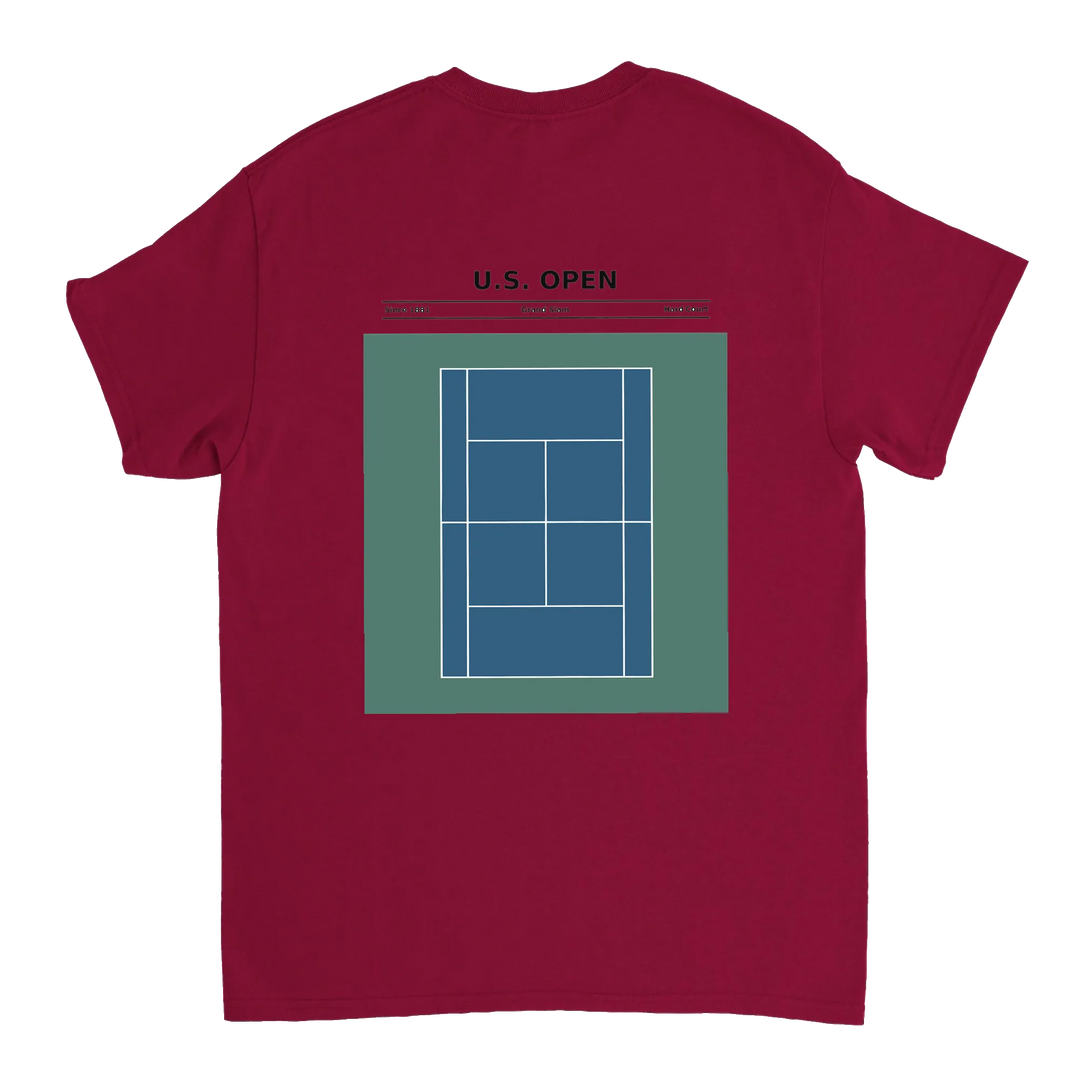 Image Red de Us Open Tennis Tshirt [color:red] [view:back]