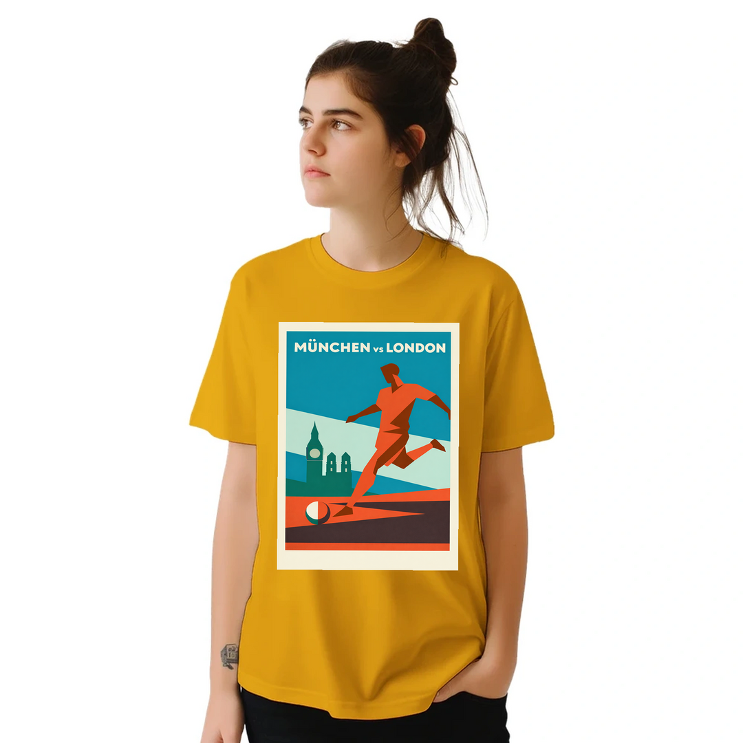 Image Gold de Munich Germany Football Tshirt [color:gold] [view:front]