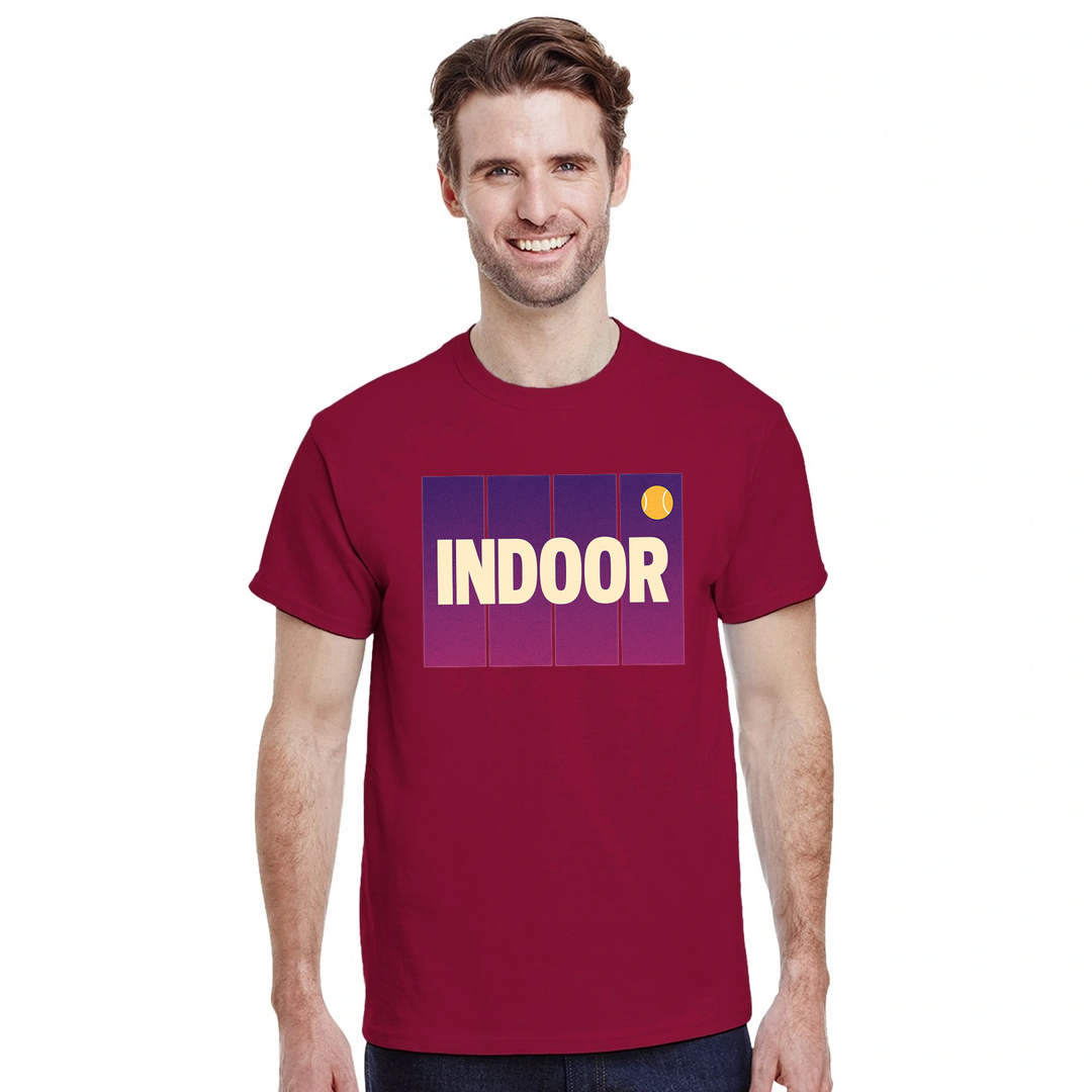 Camiseta de ténis indoor, perfeita para entusiastas do desporto, feita em algodão durável e confortável