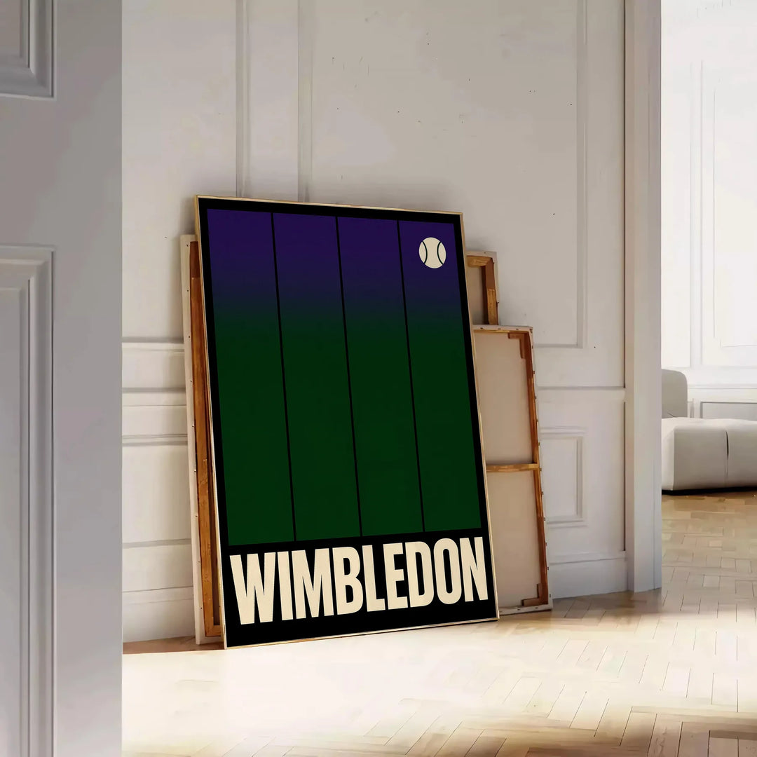 affiche exclusive Wimbledon Tennis 6 un must have tous passionnés élégantes couleurs noir gris artwork une touche chic décoration dimensions cm sublimez murs disponibles A4 A0
