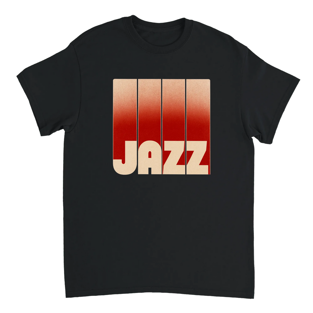 音楽愛好家にぴったりのジャズテーマTシャツ。鮮やかなデザインがジャズの本質を捉え、会話のきっかけになります。サイズはS、M、L、XL、XXLから選べます。