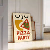 kitchen vibrant pizza party poster lively green red accents foodie haven sizes cm formats A4 A0