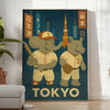space unique baseball vintage art deco poster adorable elephant rhinoceros Tokyo mom gifts passionate players stunning wall measures cool touch collection