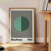 Bauhaus poster art Circle Green Line blue gray hues print modern flair space today unframed version perfect wall