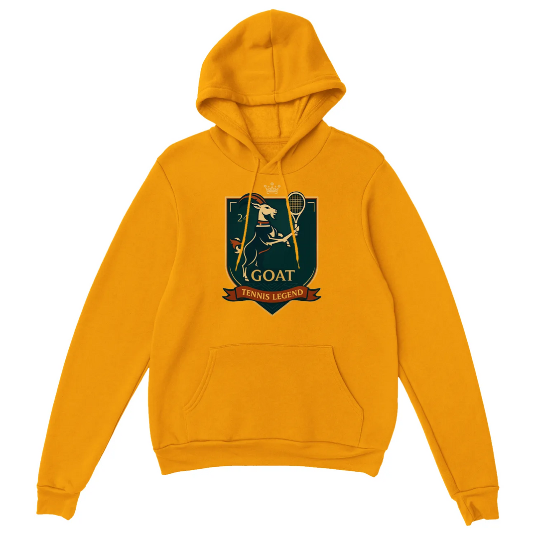 Hoodie Tennis GOAT Nole ar mīkstu audumu, kapuci un priekšējo kabatu, ideāls komfortam un stilam