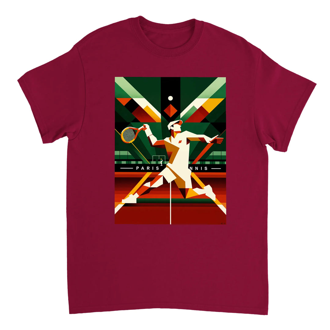 T-shirt τένις Παρισιού με κομψό σχέδιο, ιδανικό για γήπεδο και καθημερινές εμφανίσεις
