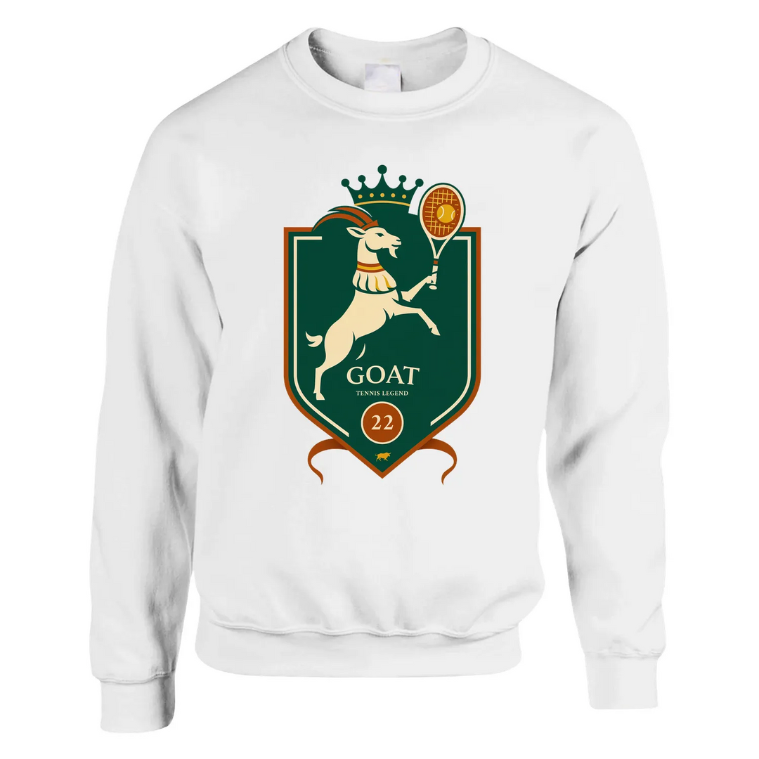 Suéter Tennis GOAT Rafa, cómodo y elegante, mezcla de 50% algodón y 50% poliéster, resistente a la formación de bolitas