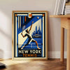 space stunning New York tennis poster dynamic design bold black vibrant orange sports enthusiast eye piece dimensions today unframed options available style