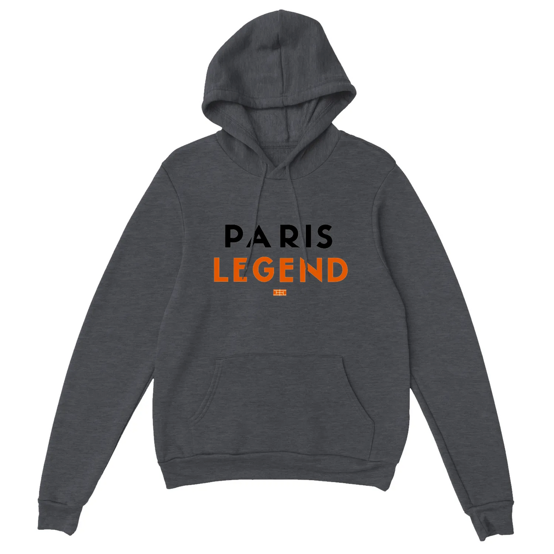 Hoodie Tennis Paris Legend ar mīkstu kokvilnas un poliestera maisījumu, ērta kapuce un priekšējā kabata, ideāli piemērots ikd