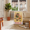 magnifique vintage un éléphant rugby Dublin style Art Déco unique affiche 50x70 30x40 une touche originale décoration poster charme cadre