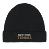 Image Black de Beanie New York Tennis 3  - Cotton Bio, Embroidered Design