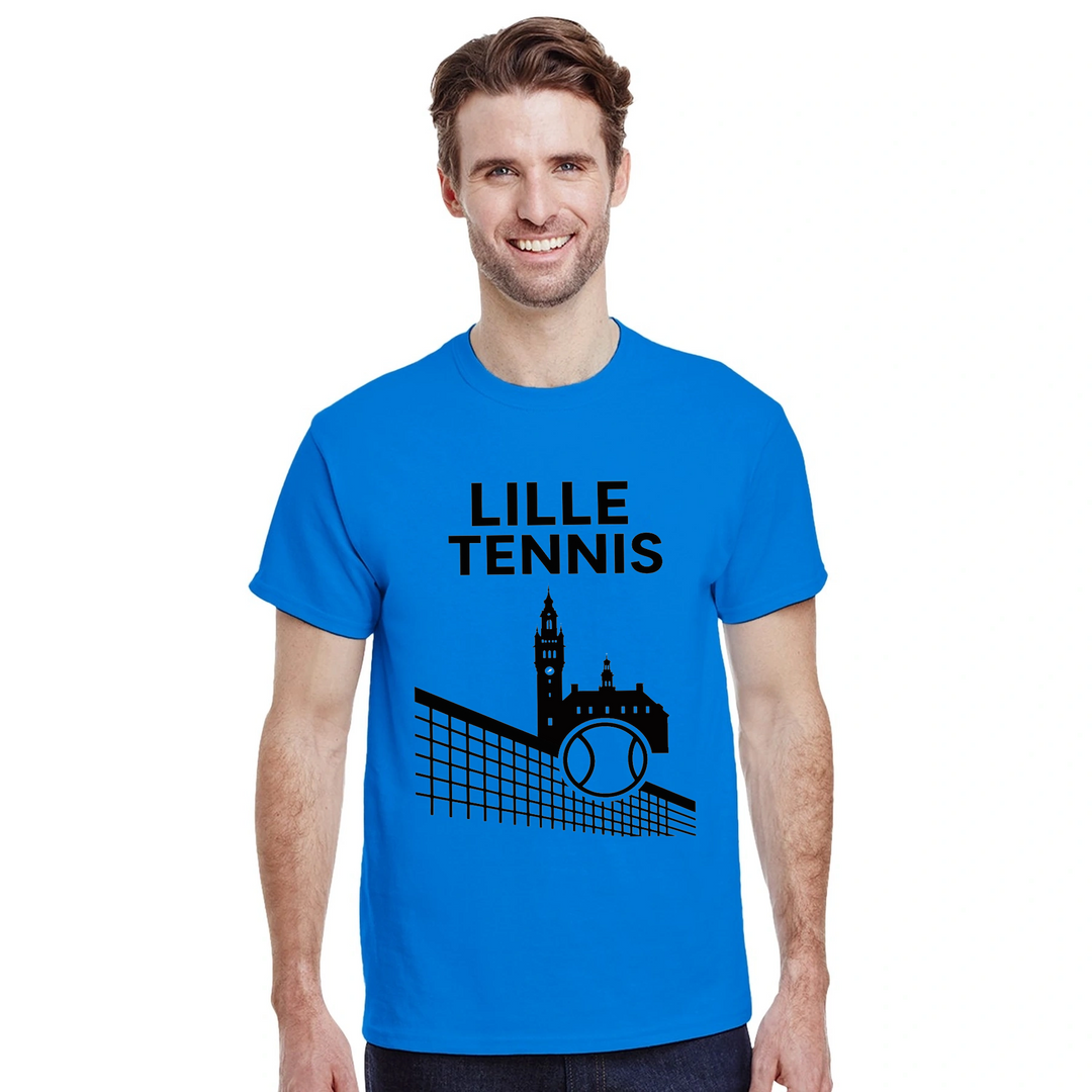 Image Blue de Lille Tennis Tshirt [color:blue] [view:front]