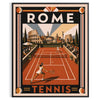 Roma Tennis 4 un élément essentiel décoration couleurs noir orange une touche dynamique intérieur disponibles 30x40 poster captivant passion cadre