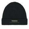 Image Black de Beanie Tennis Champagne  - Cotton Bio, Embroidered Design