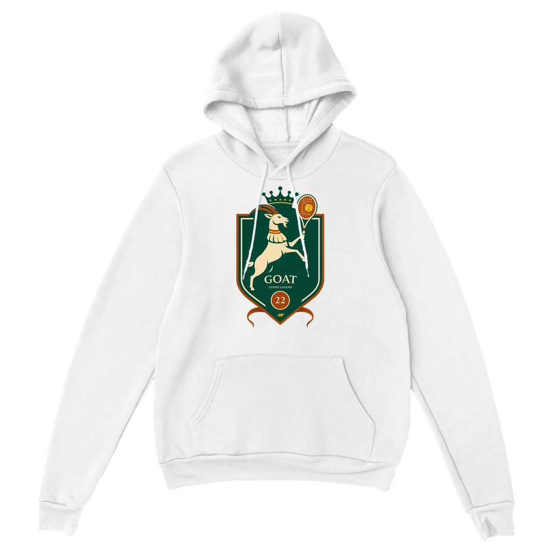 Hoodie Tennis GOAT Rafa, 50% kokvilna un 50% poliesters, mīksts un ērts, ar kapuci un priekšējo kabatu, piemērots gan vīrieši