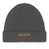 Tennis Paris Legend Embroidered Beanie eco chic style 100 % organic cotton lightweight breathable supreme comfort indoor outdoor wear soft friendly fabric cozy fashionable